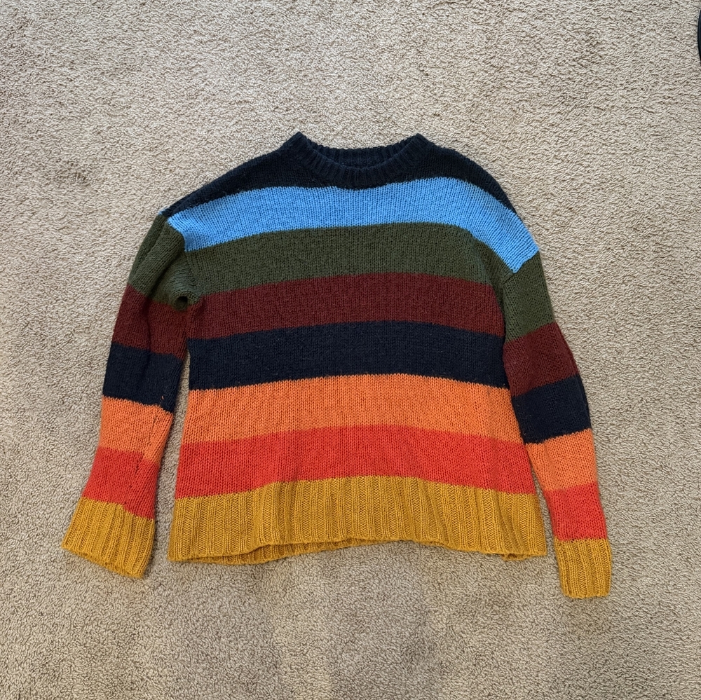 Urban Outfitters Colorful Striped Crew Neck Sweater